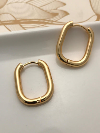 Oval Hoop Earrings