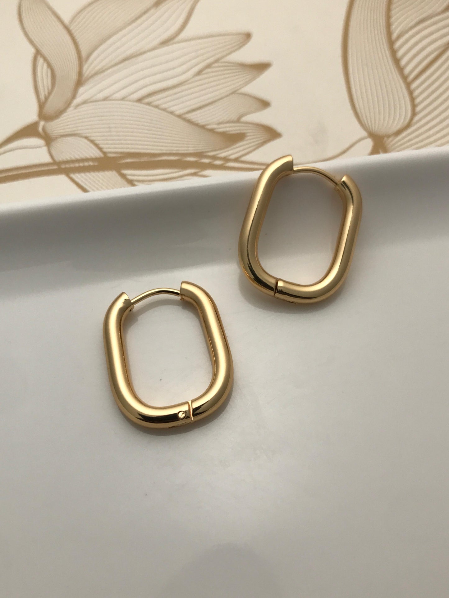Oval Hoop Earrings