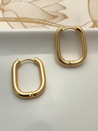 Oval Hoop Earrings