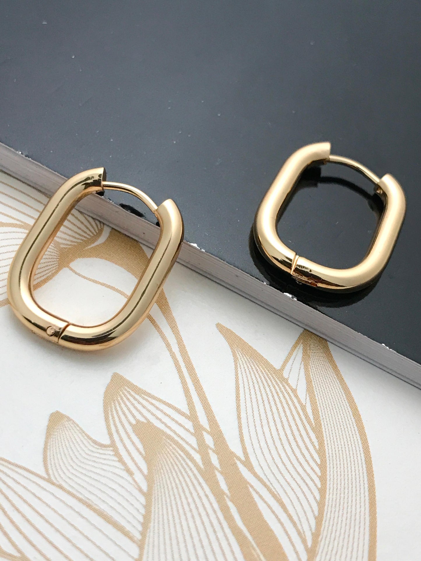 Oval Hoop Earrings