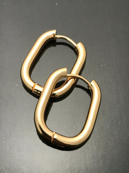 Oval Hoop Earrings