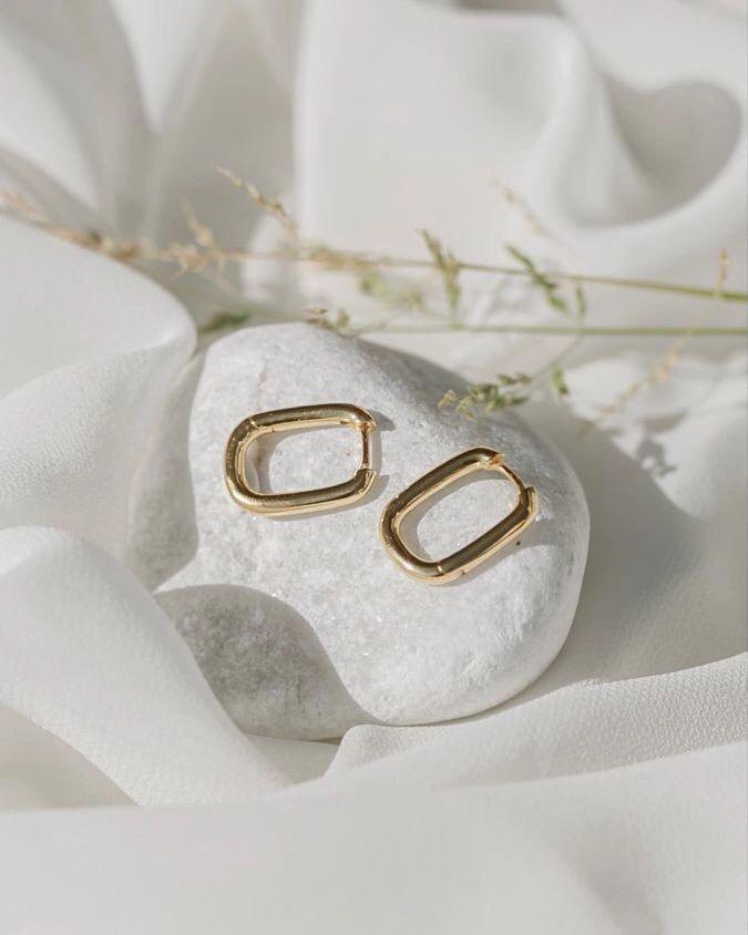 Oval Hoop Earrings