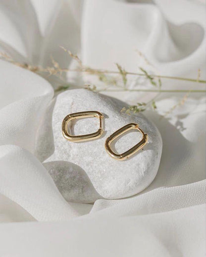 Oval Hoop Earrings