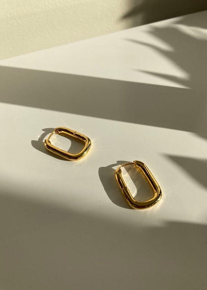 Oval Hoop Earrings