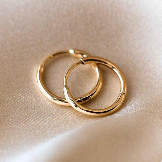 Solid Gold Small Hoops Earrings