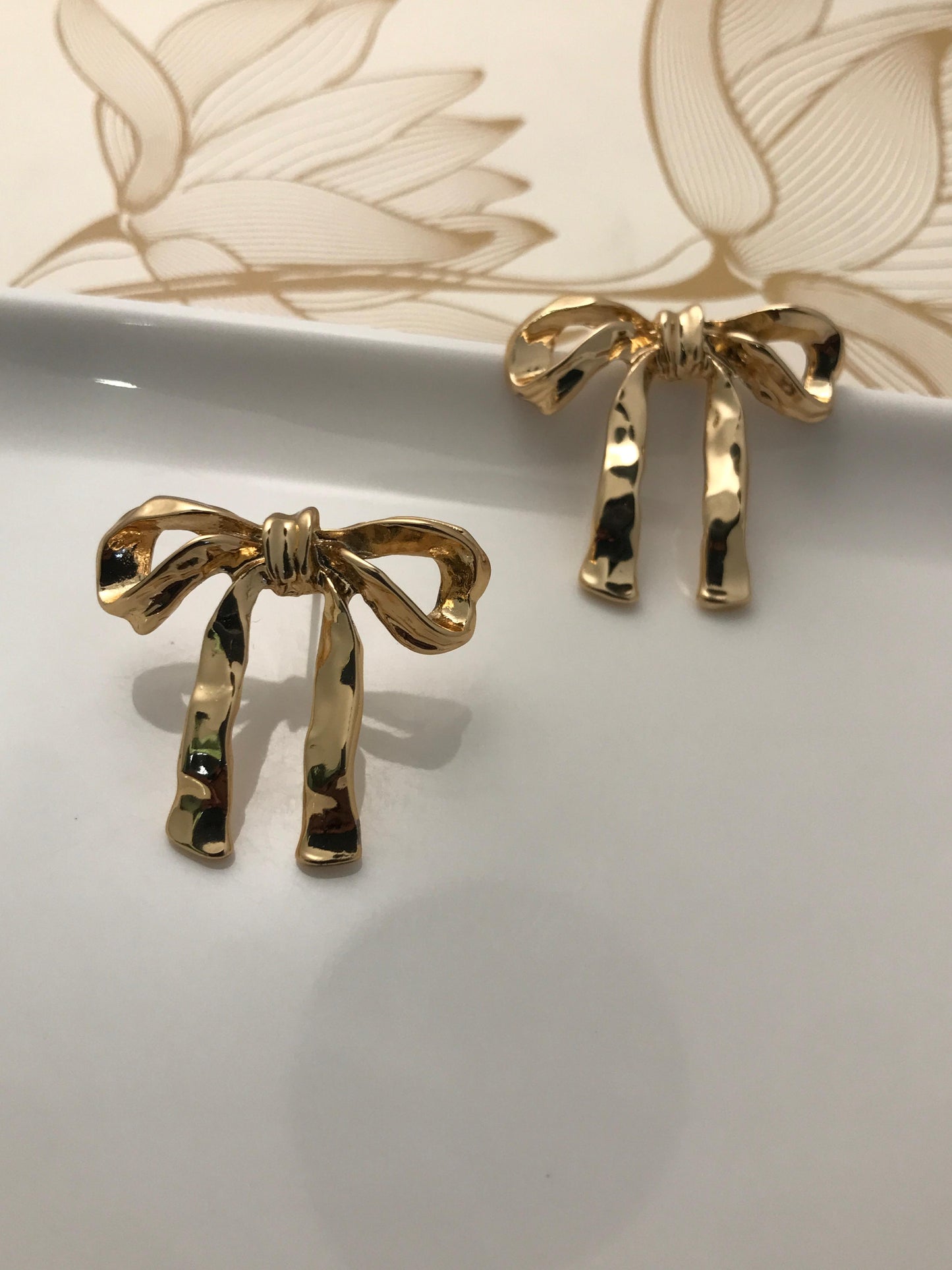 Gold Bow Earrings