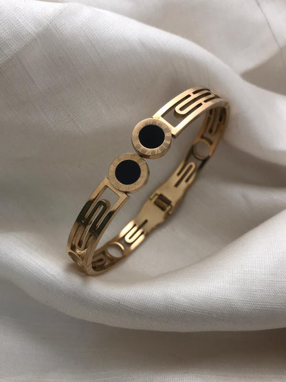 Cosmic elegance in black and gold.