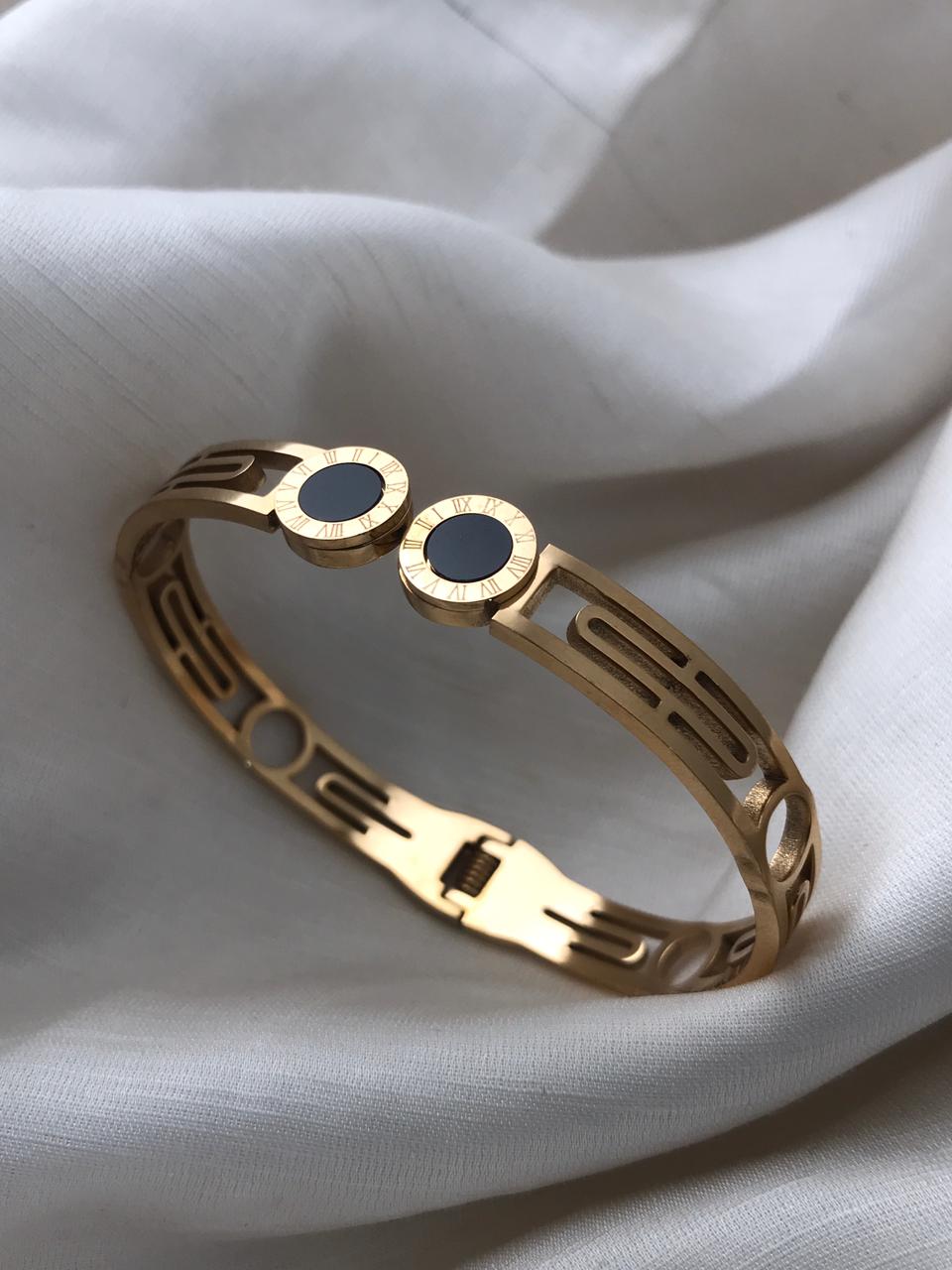 Cosmic elegance in black and gold.