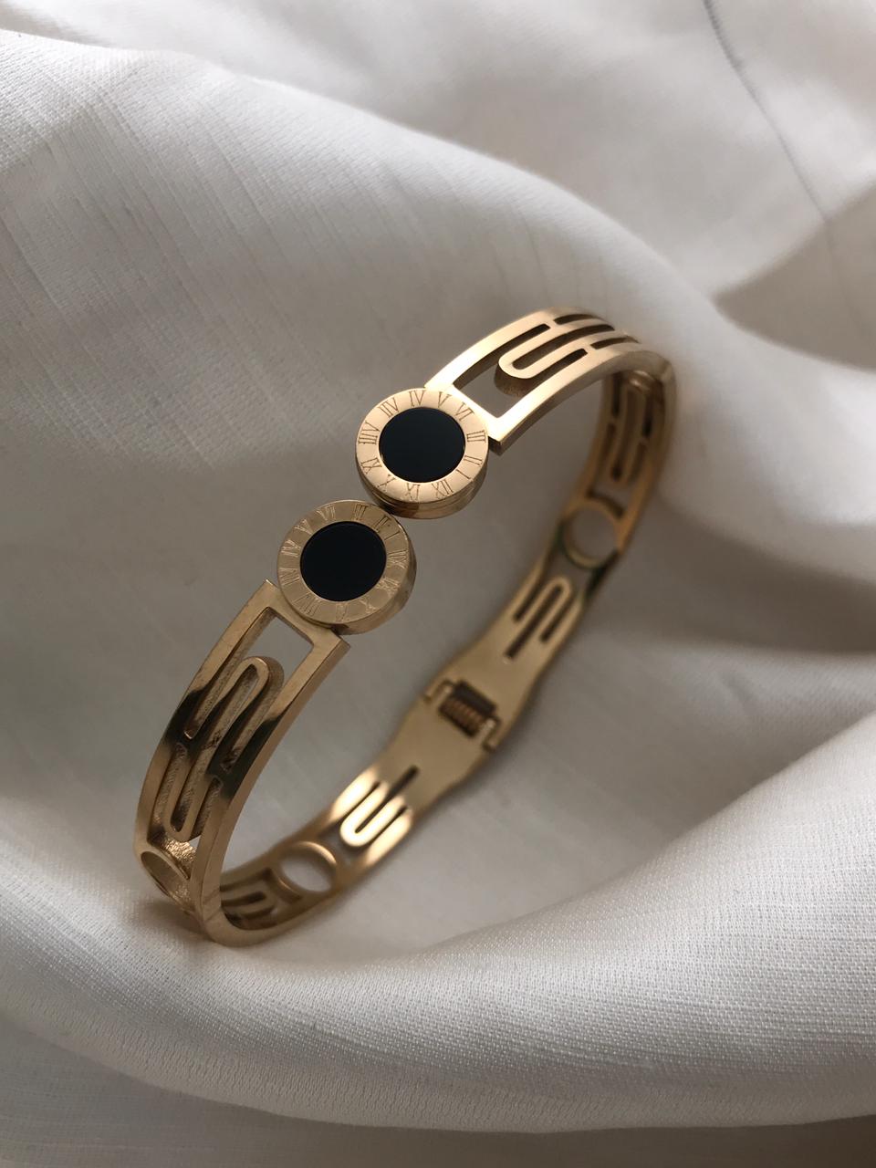 Cosmic elegance in black and gold.