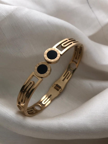 Cosmic elegance in black and gold.