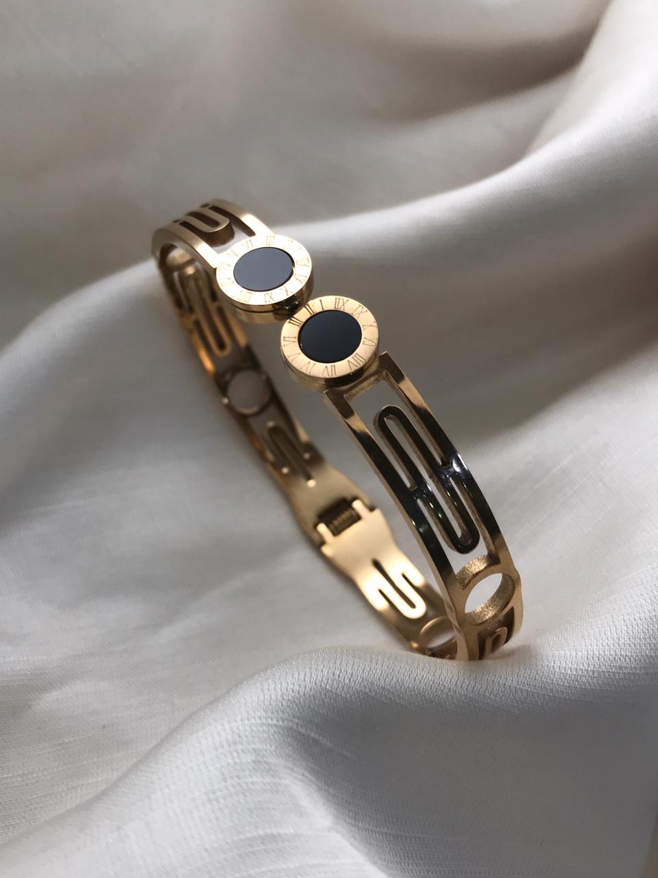 Cosmic elegance in black and gold.
