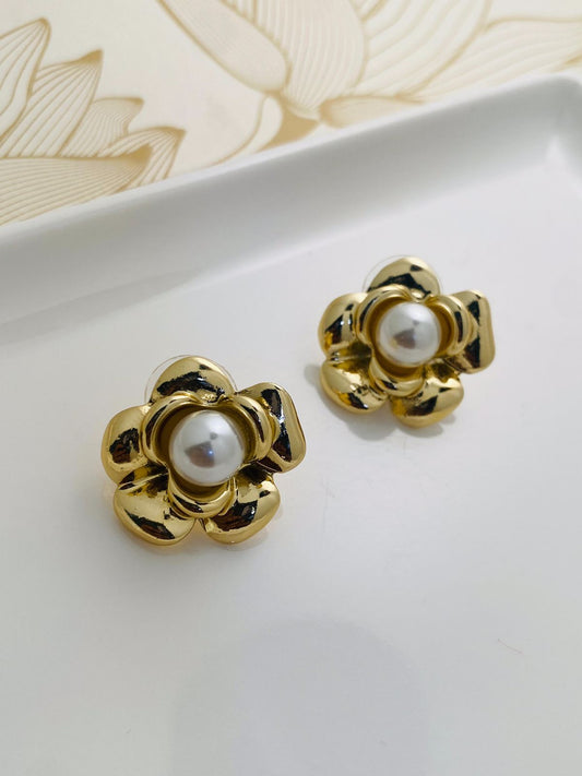Gold Plated flower Earring