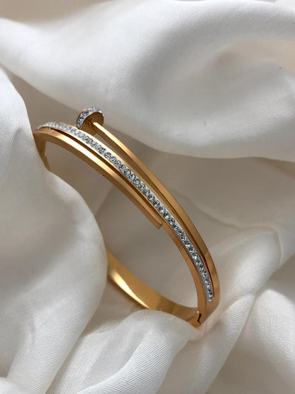 Gold Just a Nail Bracelet