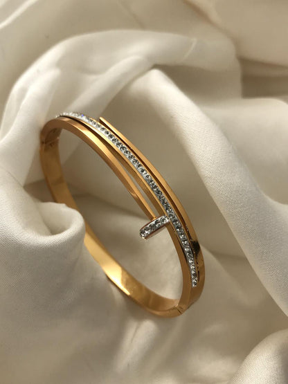 Gold Just a Nail Bracelet