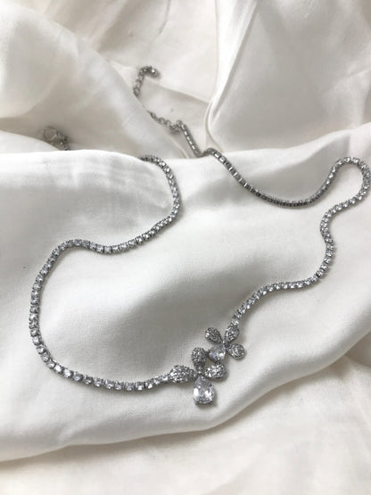 Diamond Silver Shine Necklace