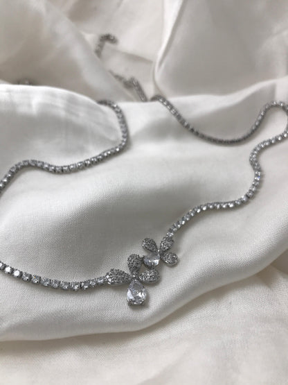 Diamond Silver Shine Necklace