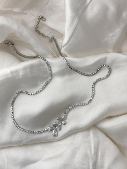 Diamond Silver Shine Necklace