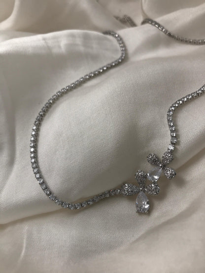 Diamond Silver Shine Necklace