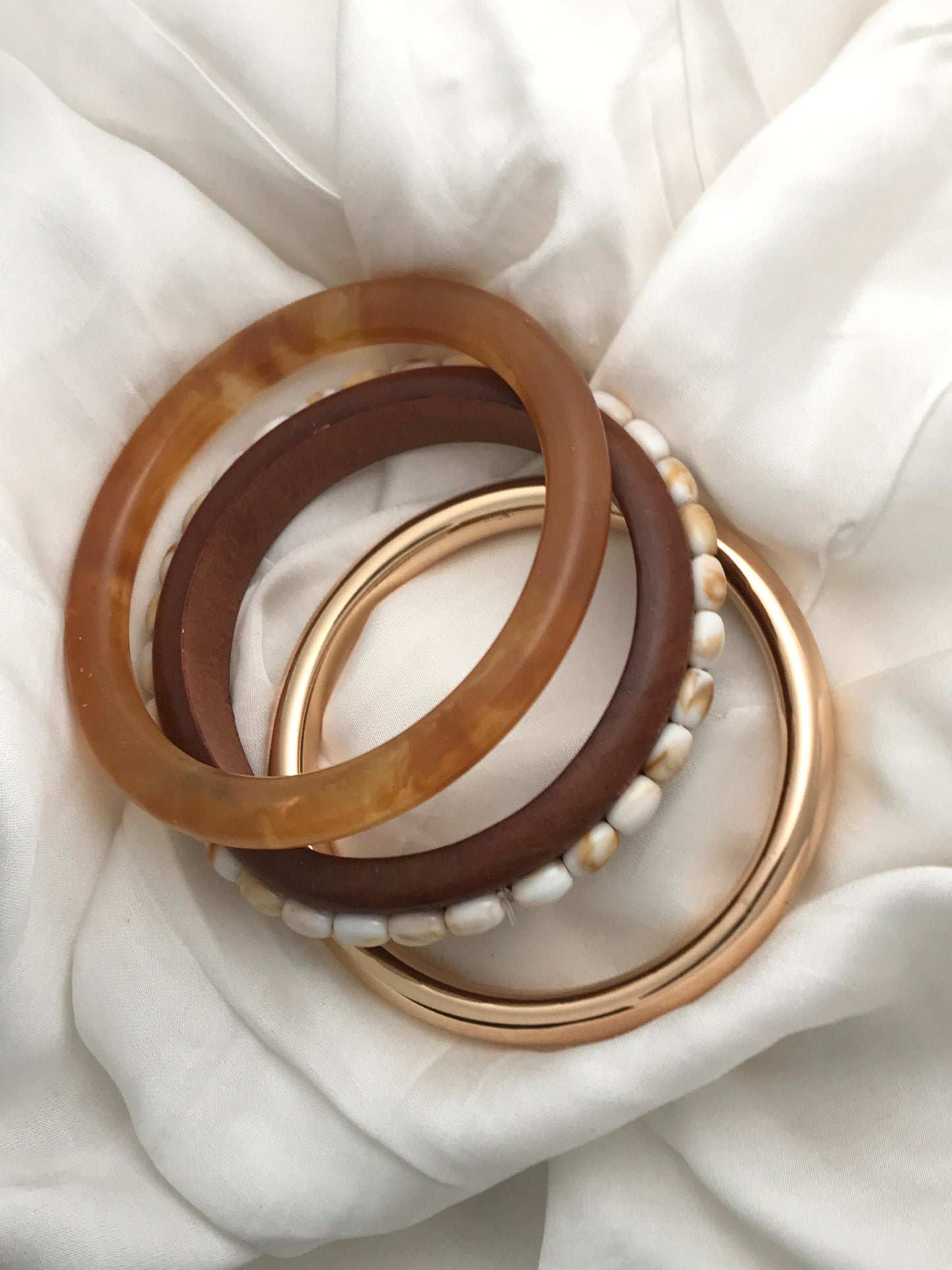 Opal Touch Wooden Bangles