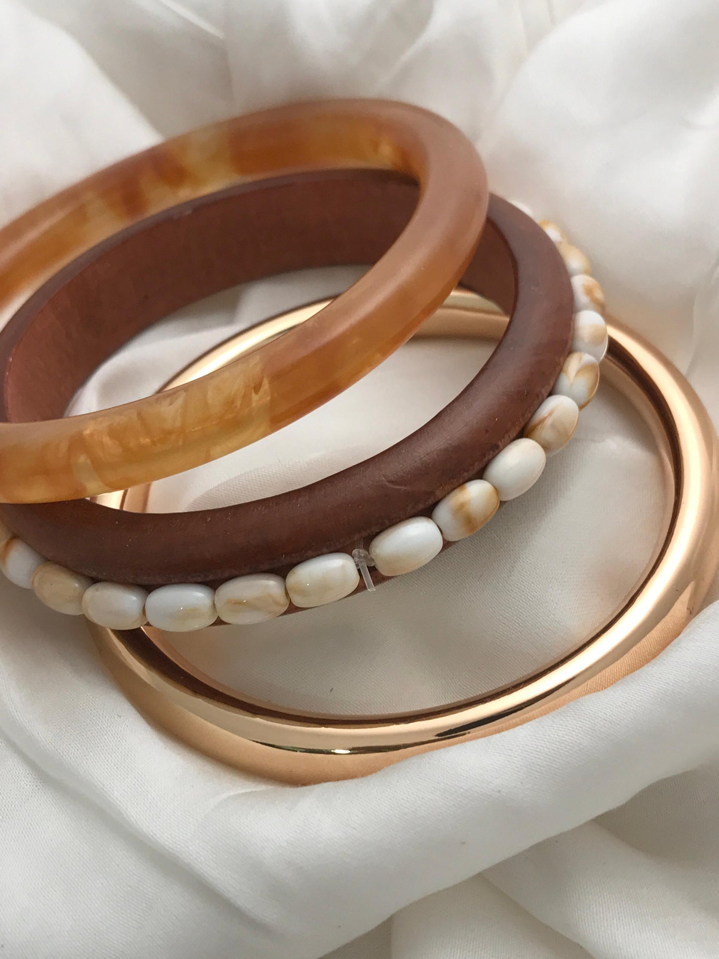 Opal Touch Wooden Bangles