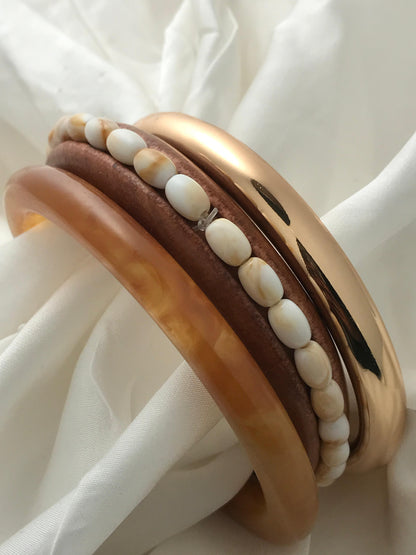 Opal Touch Wooden Bangles