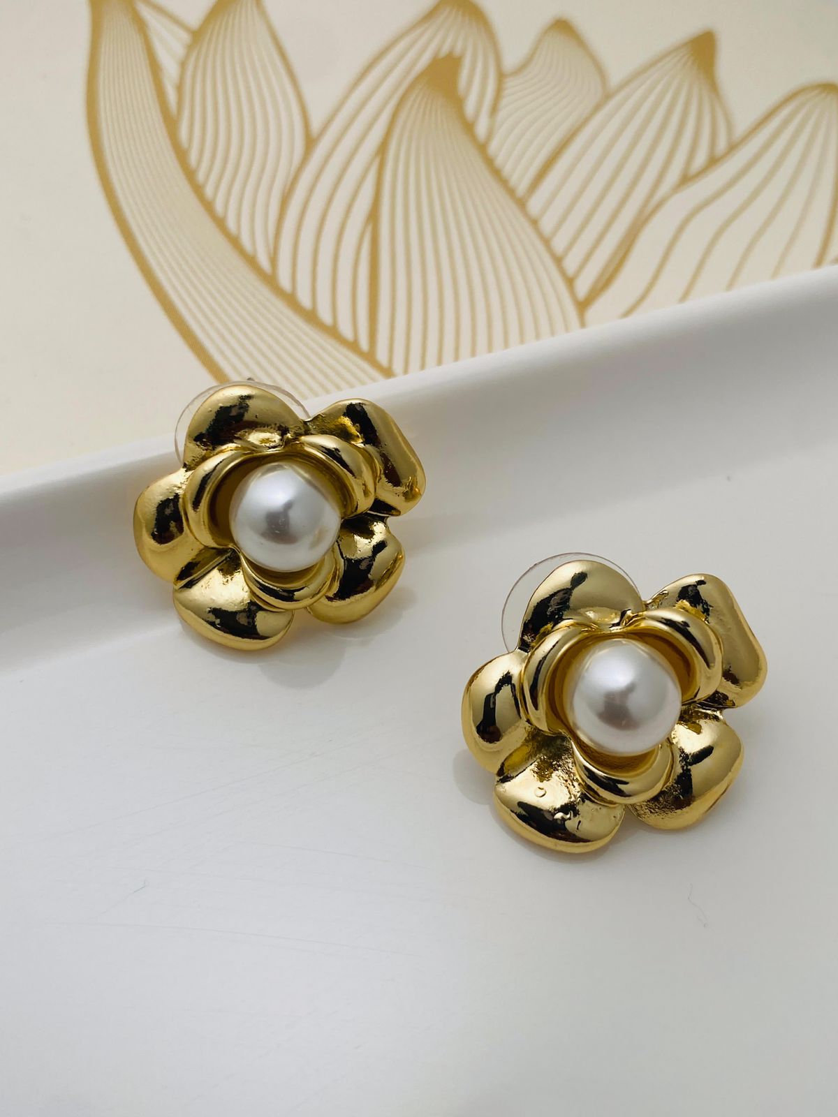 Gold Plated flower Earring