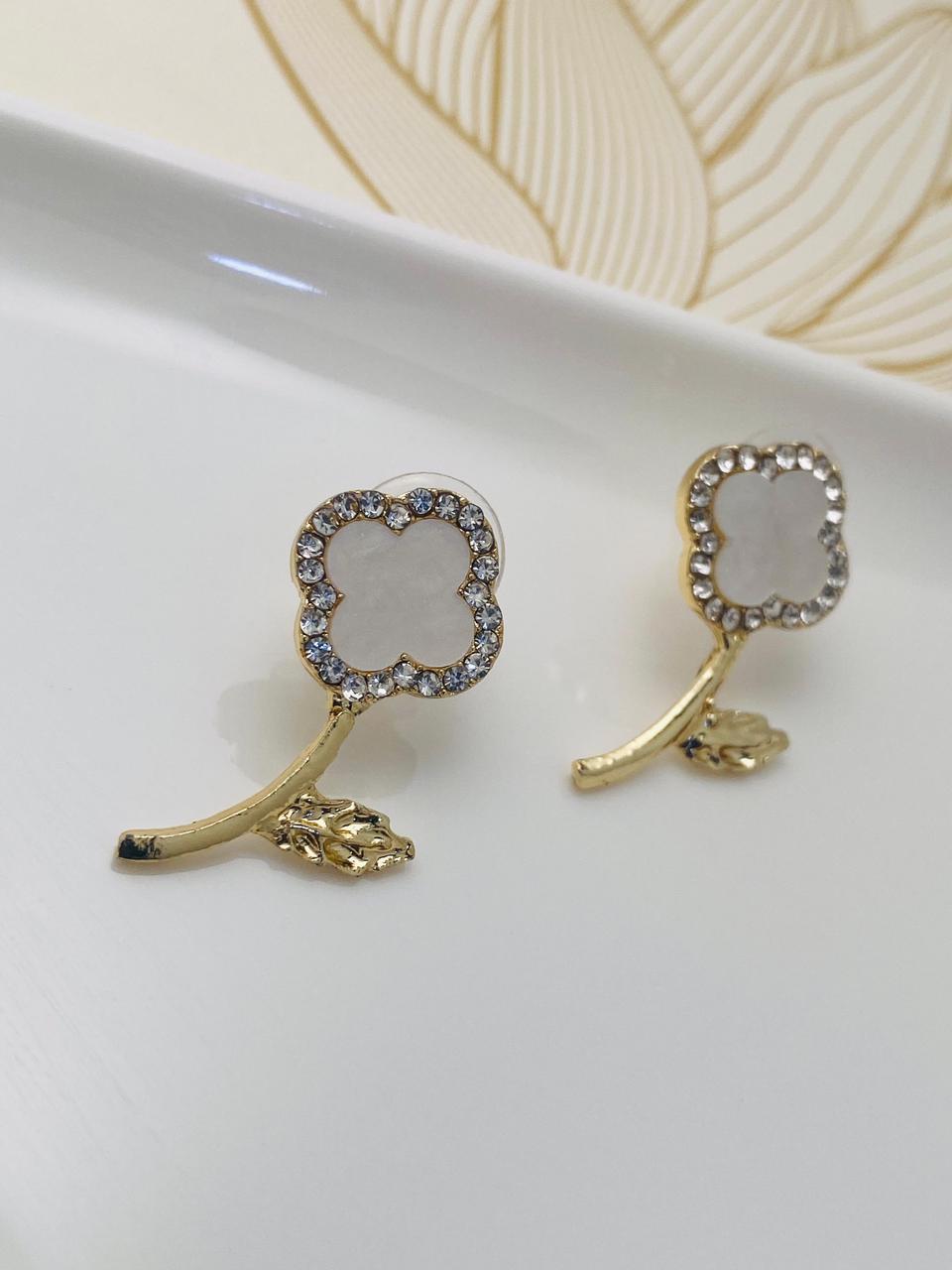 Gold Flower Earring