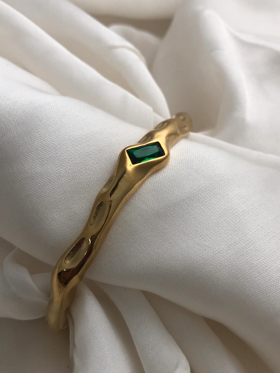 Marquise Green Stones Bracelet