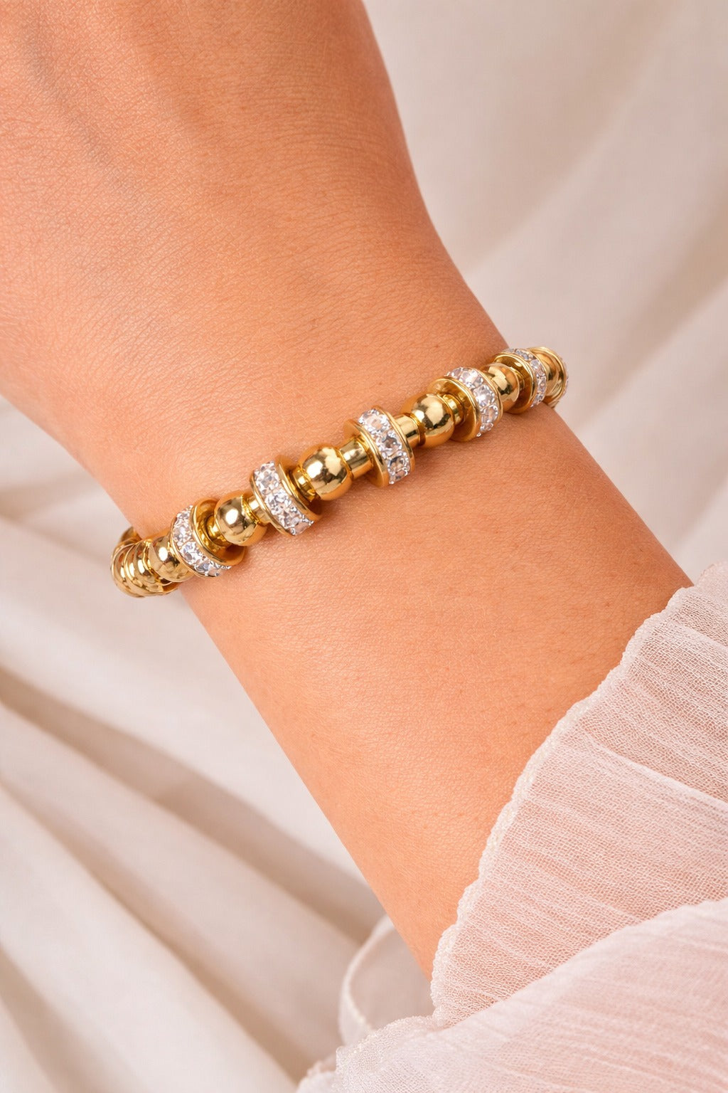 Gold Spiral Multiple Bracelet