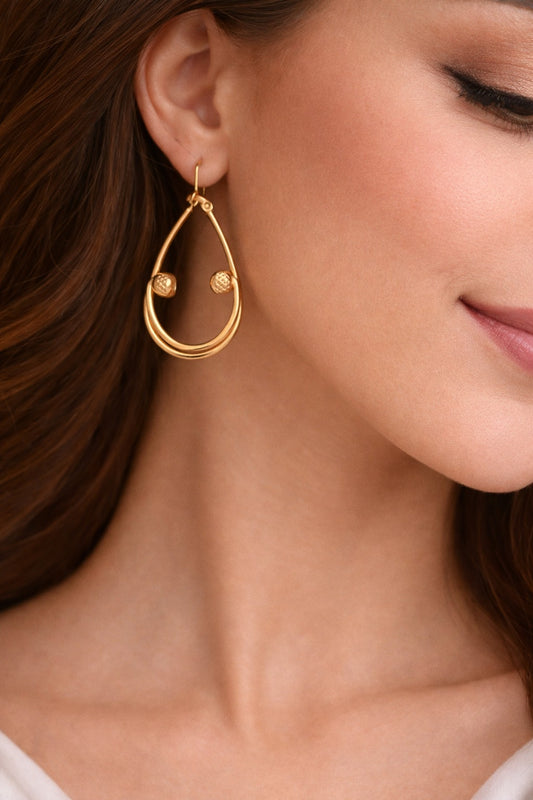 Gold-Tone Double-Hoop Earrings