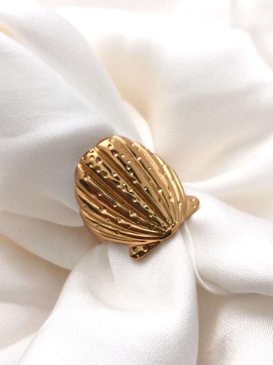 Seashell Adjustable Ring