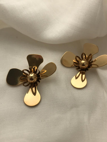 Gold-Tone Floral Drop or Dangle Earrings