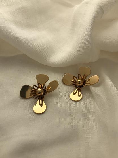 Gold-Tone Floral Drop or Dangle Earrings