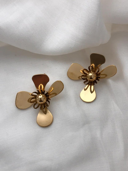 Gold-Tone Floral Drop or Dangle Earrings